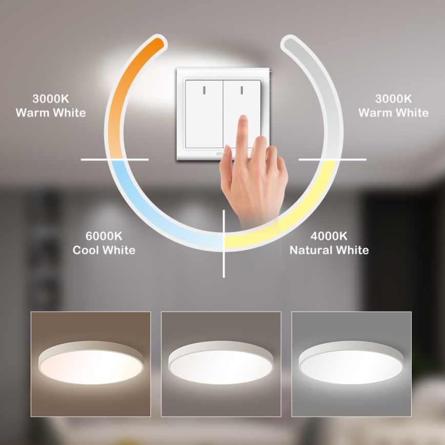 Brilagi - LED-Deckenleuchte POOL LED/60W/230V 3000/4500/6000K 50 cm weiß
