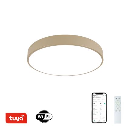 Brilagi - Dimmbare LED-Deckenleuchte POOL SMART LED/48W/230V 3000-6000K Durchmesser 40 cm Wi-Fi Tuya Beige + Fernbedienung