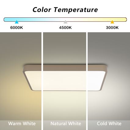 BRILAGI - LED-Deckenleuchte POOL SQUARE LED/36W/230V 3000/4000/6000K 40x40 cm beige