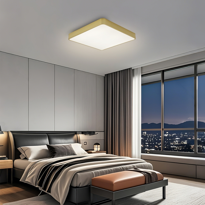 Brilagi - LED Deckenleuchte POOL SQUARE LED/36W/230V 3000/4000/6000K 40x40 cm goldfarben