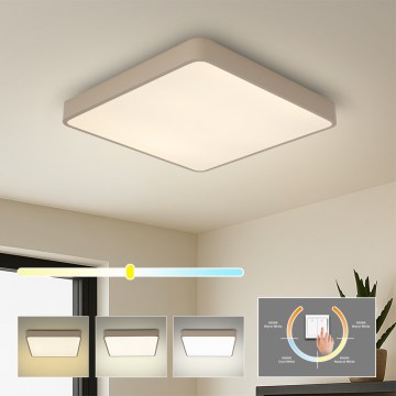 Brilagi - LED-Deckenleuchte POOL SQUARE LED/48W/230V 3000/4000/6000K 50x50 cm beige