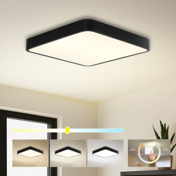 Brilagi - LED Deckenleuchte POOL SQUARE LED/48W/230V 3000/4000/6000K 50x50 cm schwarz