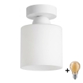 BRILAGI - LED-Deckenleuchte RETRO GLASS 1xE27/60W/230V Ø 10 cm weiß