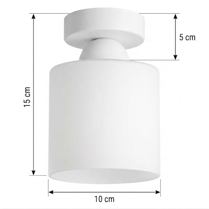 BRILAGI - LED-Deckenleuchte RETRO GLASS 1xE27/60W/230V Ø 10 cm weiß