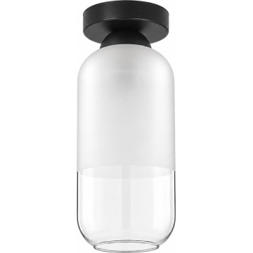 BRILAGI - LED-Deckenleuchte RETRO GLASS 1xE27/60W/230V Ø 14 cm schwarz/weiß