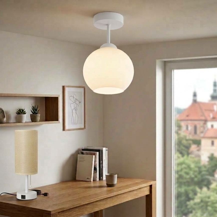 BRILAGI - LED Deckenleuchte RETRO GLASS 1xE27/60W/230V Ø 15 cm weiß