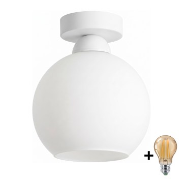 BRILAGI - LED Deckenleuchte RETRO GLASS 1xE27/60W/230V Ø 15 cm weiß
