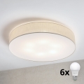 Brilagi - LED-Deckenleuchte SIRIJA 6xE27/15W/230V Ø 80 cm cremefarben