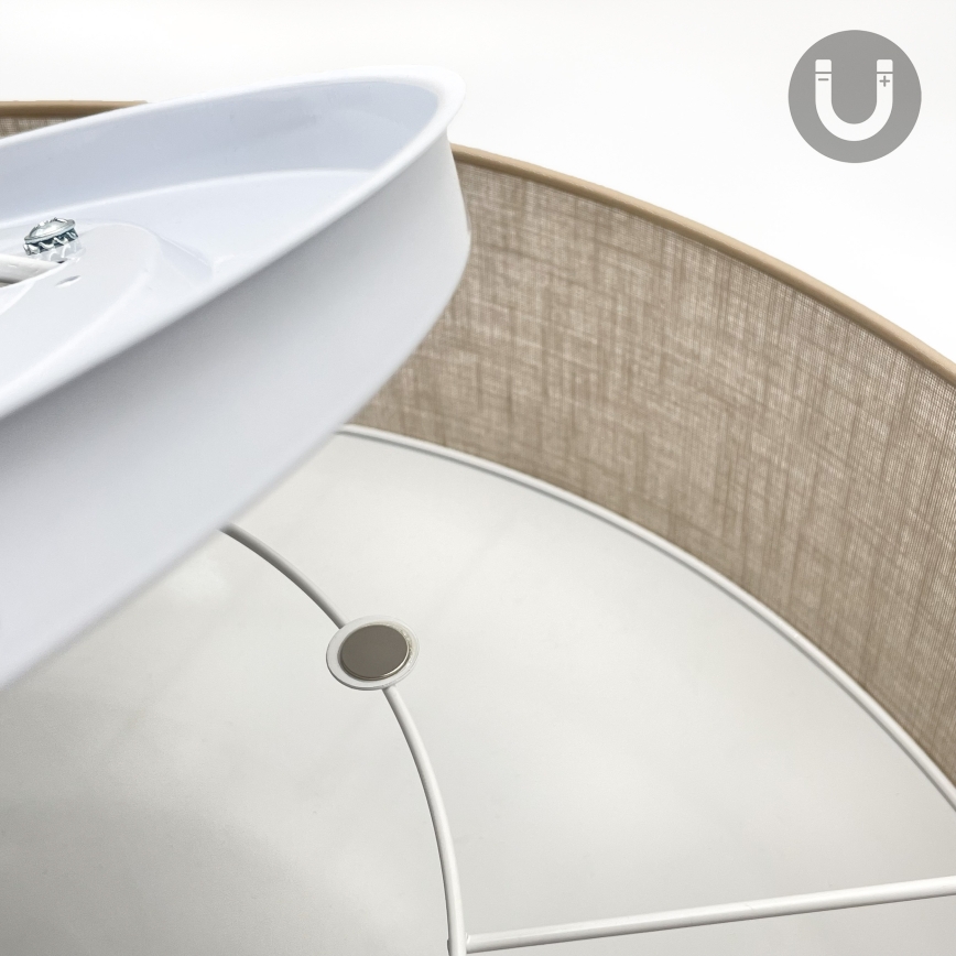 Brilagi - LED-Deckenleuchte SIRIJA 6xE27/60W/230V Ø 80 cm beige