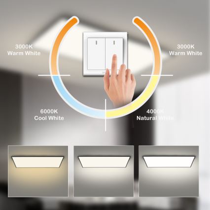 Brilagi - LED Deckenleuchte SLIMFRAME LED/80W/230V 120x60 cm 3000/4000/6000K schwarz