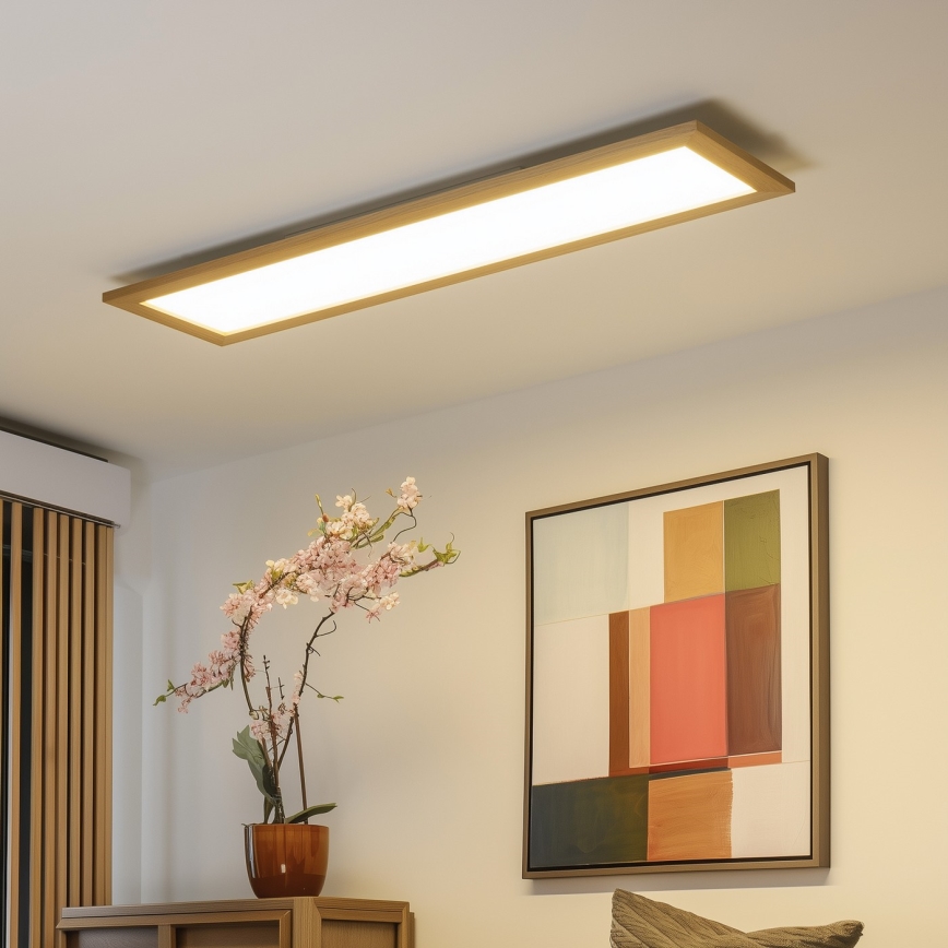 Brilagi - LED-Deckenleuchte SLIMFRAME WOOD LED/58W/230V 124x34 cm braun