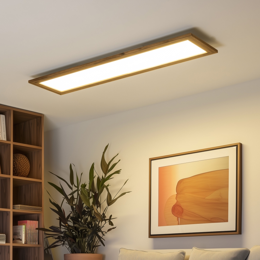 Brilagi - LED-Deckenleuchte SLIMFRAME WOOD LED/58W/230V 124x34 cm braun