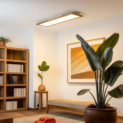 Brilagi - LED-Deckenleuchte SLIMFRAME WOOD LED/58W/230V 124x34 cm braun
