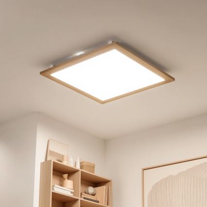 Brilagi - LED-Deckenleuchte SLIMFRAME WOOD LED/58W/230V 64x64 cm braun
