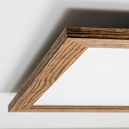 Brilagi - LED-Deckenleuchte SLIMFRAME WOOD LED/58W/230V 64x64 cm braun
