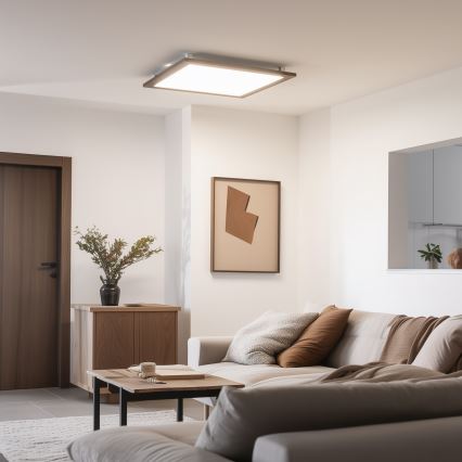 Brilagi - LED-Deckenleuchte SLIMFRAME WOOD LED/58W/230V 64x64 cm dunkelbraun