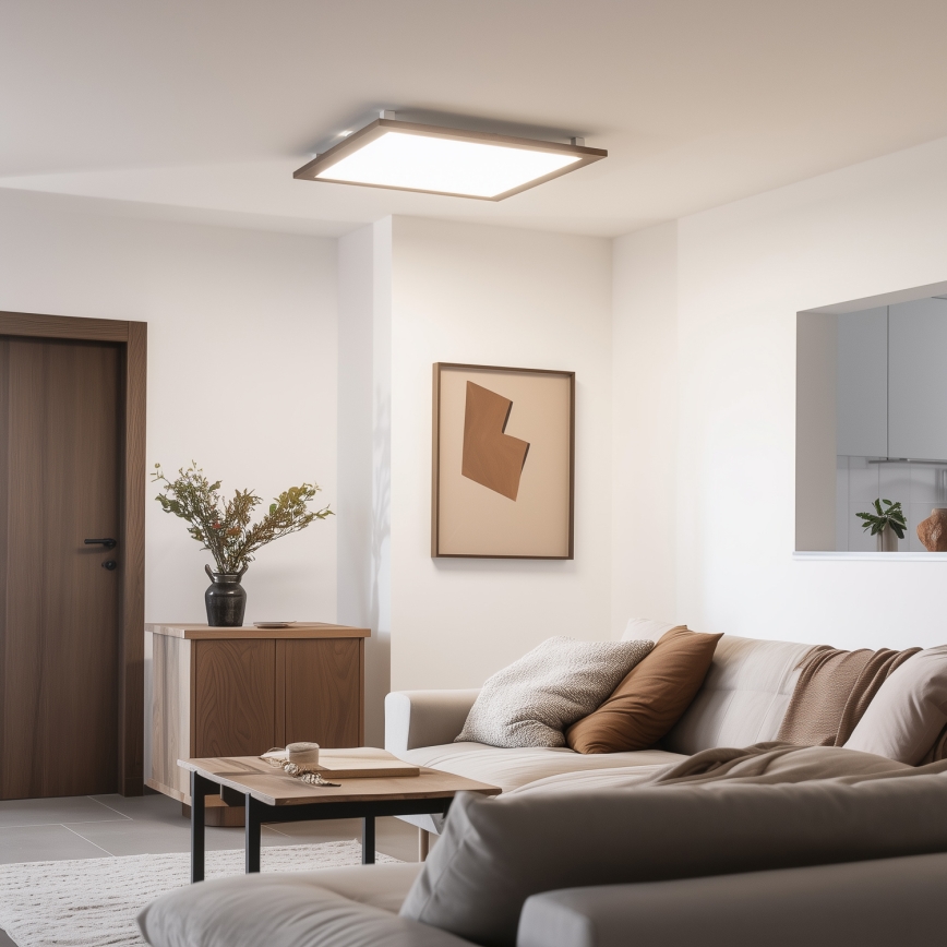 Brilagi - LED-Deckenleuchte SLIMFRAME WOOD LED/58W/230V 64x64 cm dunkelbraun