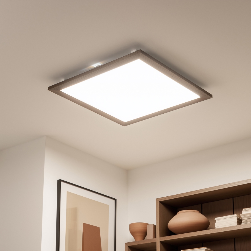 Brilagi - LED-Deckenleuchte SLIMFRAME WOOD LED/58W/230V 64x64 cm dunkelbraun