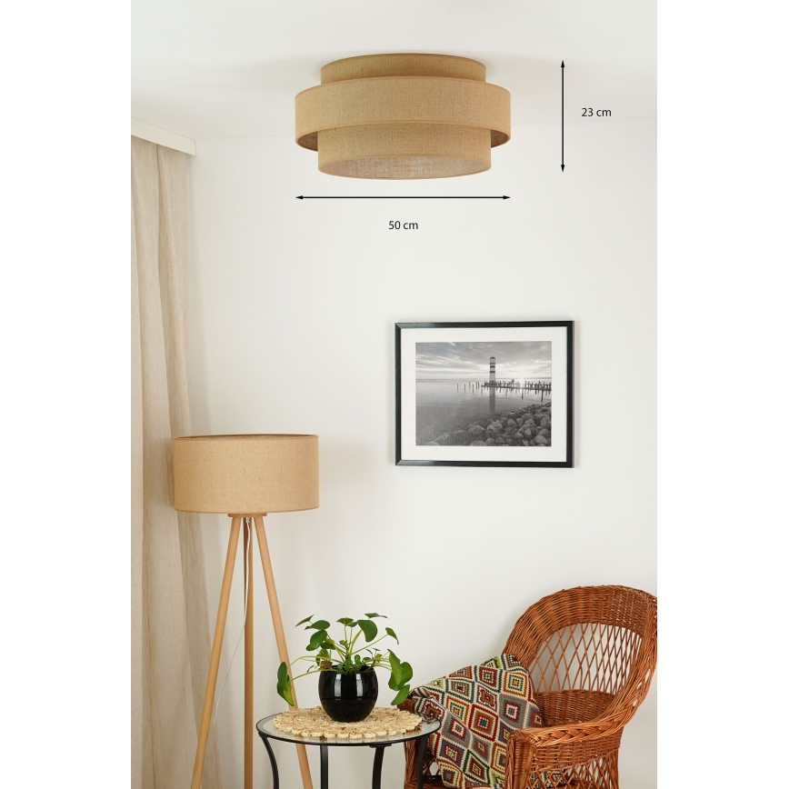 Brilagi - LED-Deckenleuchte SPACE YUTE LED/12W/230V d 50 cm 3000K/4000K/6400K beige
