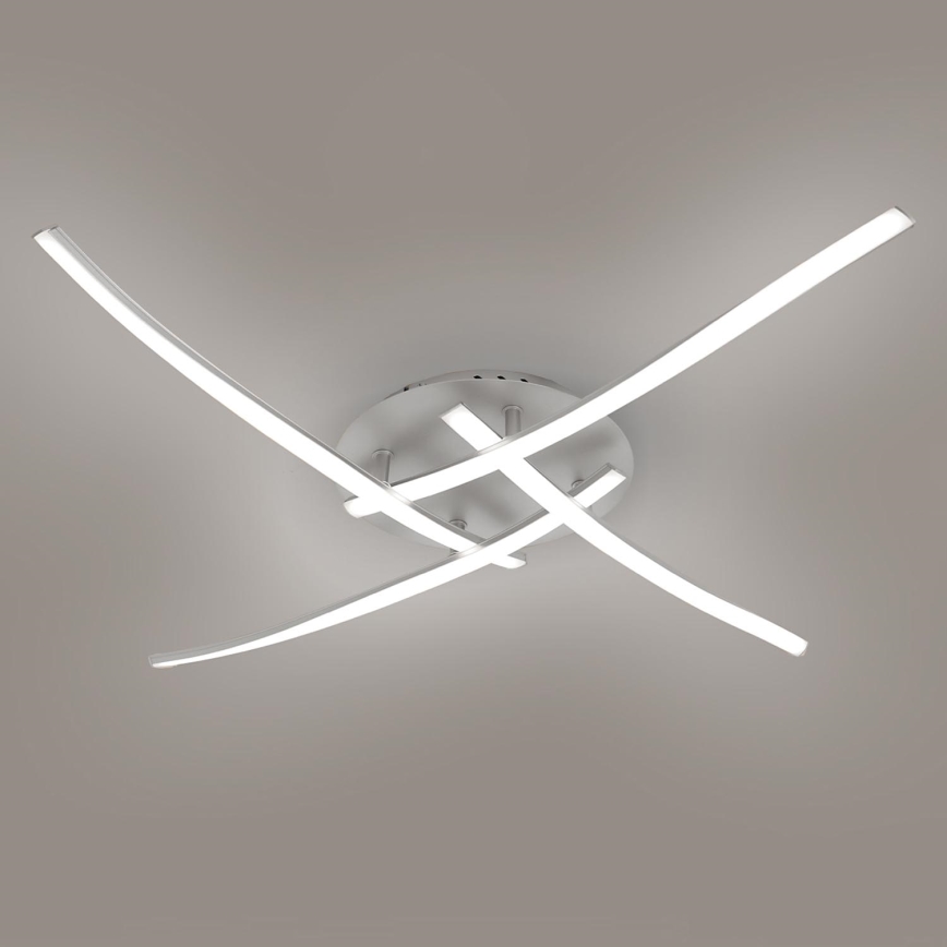 Brilagi - LED-Deckenleuchte STRIPES LED/32W/230V 60x60 cm silber