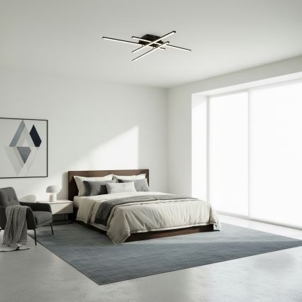 Brilagi - LED-Deckenleuchte STRIPES LED/37W/230V 68x68 cm schwarz