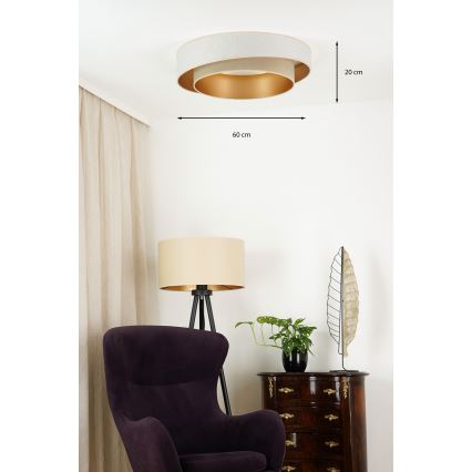 Brilagi - LED-Deckenleuchte VEGAS SHINE LED/24W/230V d 60 cm beige/cremefarben