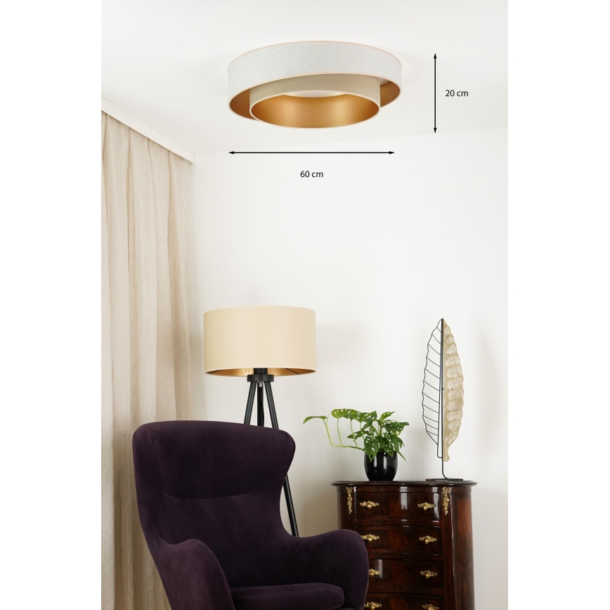 Brilagi - LED-Deckenleuchte VEGAS SHINE LED/24W/230V d 60 cm beige/cremefarben
