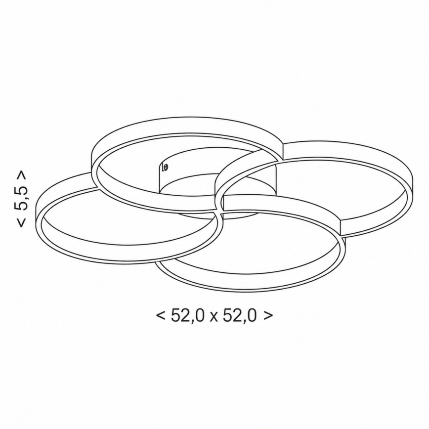 BRILAGI - LED-Deckenleuchte VELO LED/42W/230V 4000K Ø 52 cm schwarz