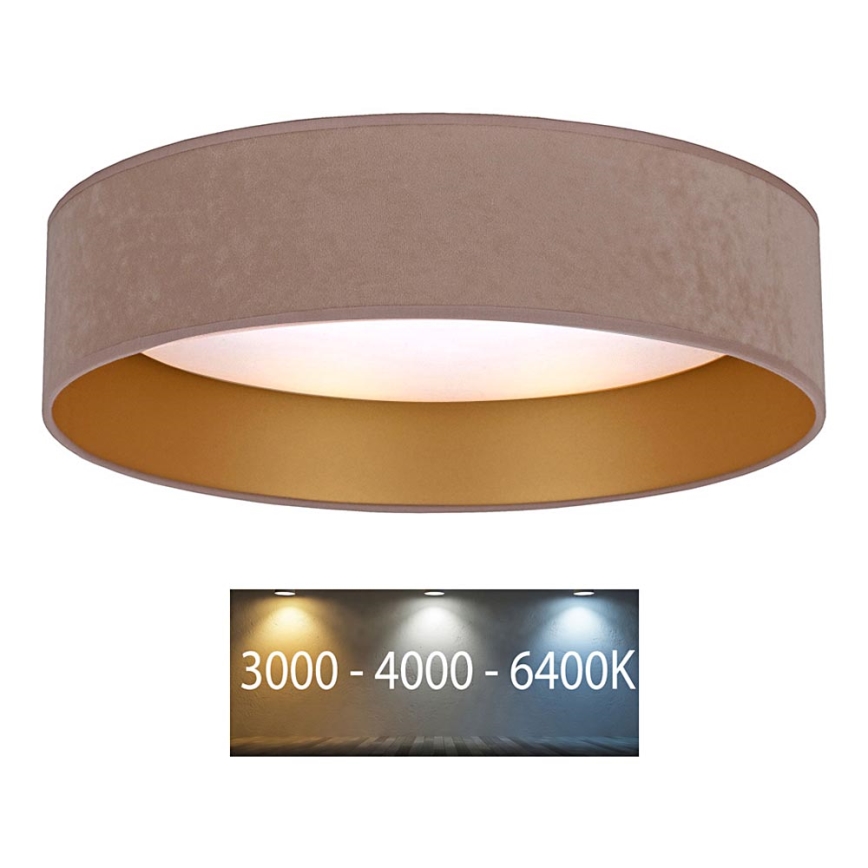 Brilagi - LED-Deckenleuchte VELVET LED/12W/230V d. 30 cm 3000K/4000K/6400K beige/gold