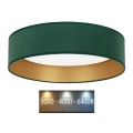 Brilagi - LED Deckenleuchte VELVET LED/24W/230V Ø 40 cm 3000/4000/6400K grün/gold