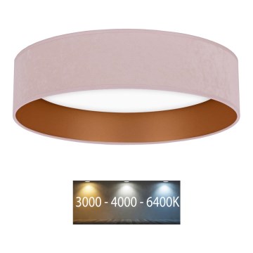 Brilagi - LED Deckenleuchte VELVET LED/24W/230V Ø 40 cm 3000/4000/6400K Rosa/Gold