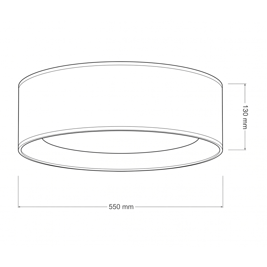 Brilagi - LED-Deckenleuchte VELVET SIMPLE, 36 W, 230 V, 3000 K, Ø 55 cm, Beige