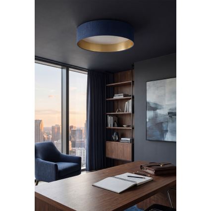 BRILAGI - LED Deckenleuchte VELVET SIMPLE LED/24W/230V 3000K Ø 45 cm blau/gold