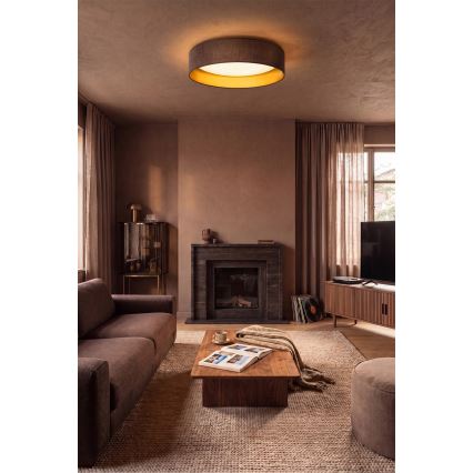 Brilagi - LED-Deckenleuchte VELVET SIMPLE LED/24W/230V 3000K Ø 45 cm Braun/Gold