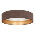 Brilagi - LED-Deckenleuchte VELVET SIMPLE LED/24W/230V 4000K Ø 45 cm braun/gold
