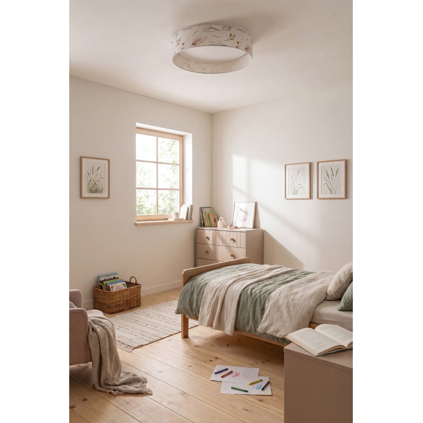 Brilagi - LED-Deckenleuchte VELVET SIMPLE LED/24W/230V 4000K Ø 45 cm weiß/Blumen