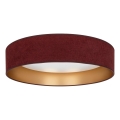 Brilagi - LED-Deckenleuchte VELVET SIMPLE LED/36 W/230 V/3000 K Ø 55 cm weinrot/gold