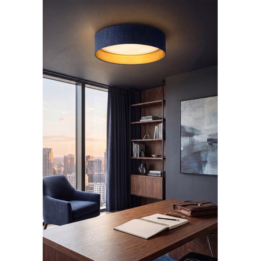 Brilagi - LED-Deckenleuchte VELVET SIMPLE LED/36W/230V 3000K Ø 55 cm blau/gold