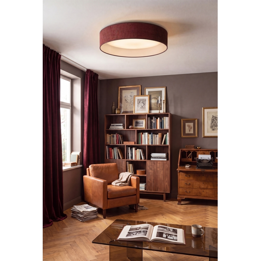 Brilagi - LED-Deckenleuchte VELVET SIMPLE LED/36W/230V 3000K Ø 55 cm weinrot