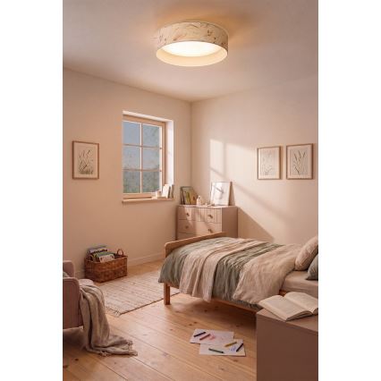 Brilagi - LED-Deckenleuchte VELVET SIMPLE LED/36W/230V 3000K Ø 55 cm weiß/Blumenmuster