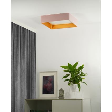 Brilagi - LED-Deckenleuchte VELVET SQUARE LED/24W/230V rosa