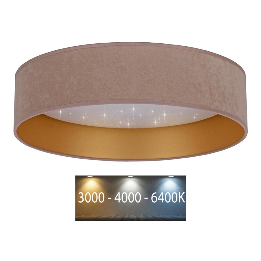 Brilagi - LED-Deckenleuchte VELVET STAR LED/36W/230V d. 55 cm 3000K/4000K/6400K beige/gold