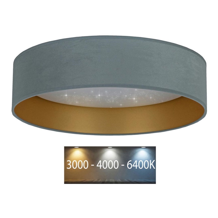 Brilagi - LED-Deckenleuchte VELVET STAR LED/36W/230V d. 55 cm 3000K/4000K/6400K mint/gold