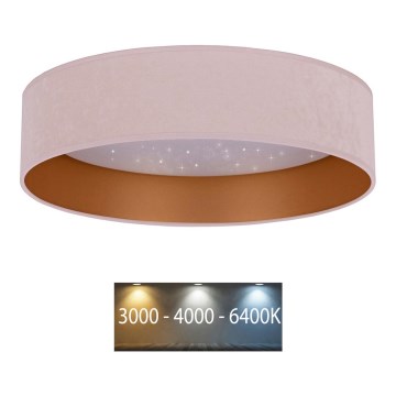 Brilagi - LED-Deckenleuchte VELVET STAR LED/36W/230V d. 55 cm 3000K/4000K/6400K rosa/gold
