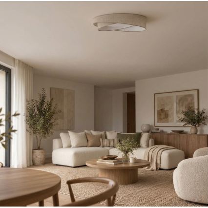 BRILAGI - LED-Deckenleuchte VELVET TWIST LED/24W/230V 4000K Ø 55 cm beige