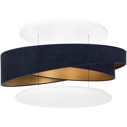 BRILAGI - LED-Deckenleuchte VELVET TWIST LED/24W/230V 4000K Ø 55 cm blau/gold