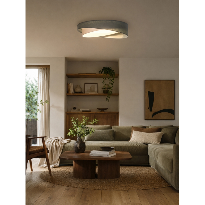 BRILAGI - LED-Deckenleuchte VELVET TWIST LED/24W/230V 4000K Ø 55 cm grün/weiß