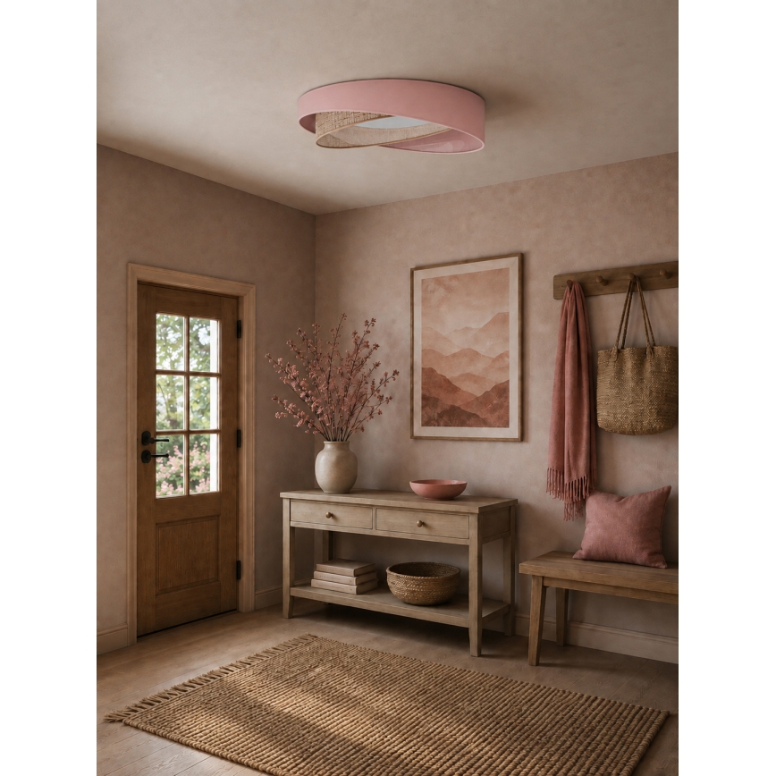 BRILAGI - LED-Deckenleuchte VELVET TWIST LED/24W/230V 4000K Ø 55 cm rosa/beige