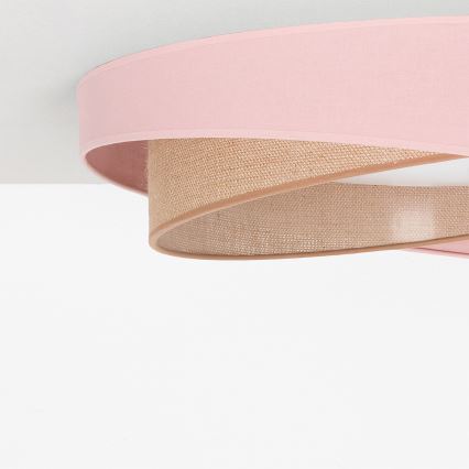BRILAGI - LED-Deckenleuchte VELVET TWIST LED/24W/230V 4000K Ø 55 cm rosa/beige