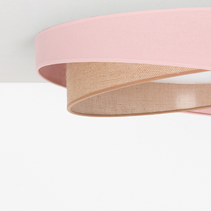 BRILAGI - LED-Deckenleuchte VELVET TWIST LED/24W/230V 4000K Ø 55 cm rosa/beige